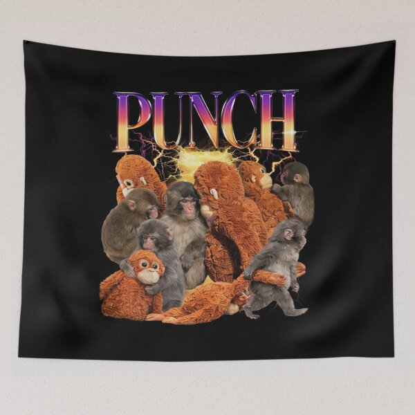 Item preview, Team Punch, Punch the monkey - Baby Monkey Holding Plush Toy, Monkey Punch, Punch Monkey designed and sold by MD-Over.