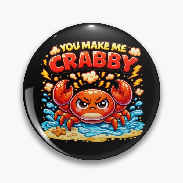 Item preview, You Make Me Crabby Cute Crab Pun designed and sold by Papier Atelier Art.