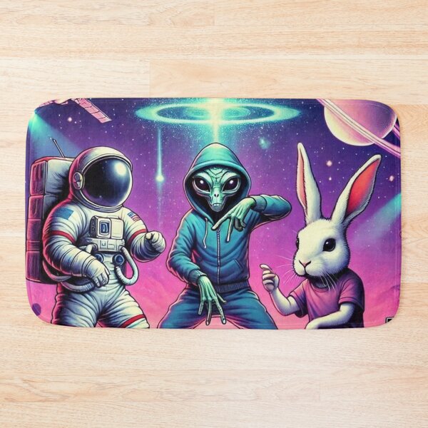 Item preview, Breakdance in Space – Alien, Astronaut and Rabbit Groove designed and sold by Dogandesighn.