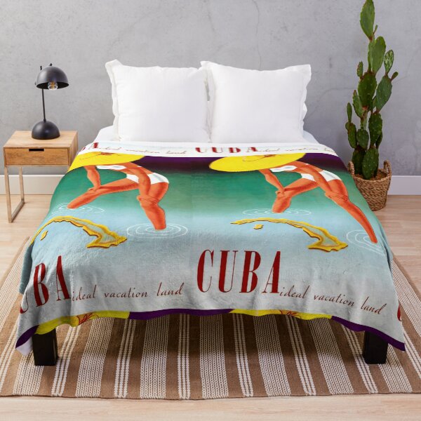 Item preview, Vintage Cuba Travel Poster | Mid-Century Art | Ideal Vacation Land | 1940s-1960s Tourism Decor & Beach Vibes designed and sold by artofuniverse.