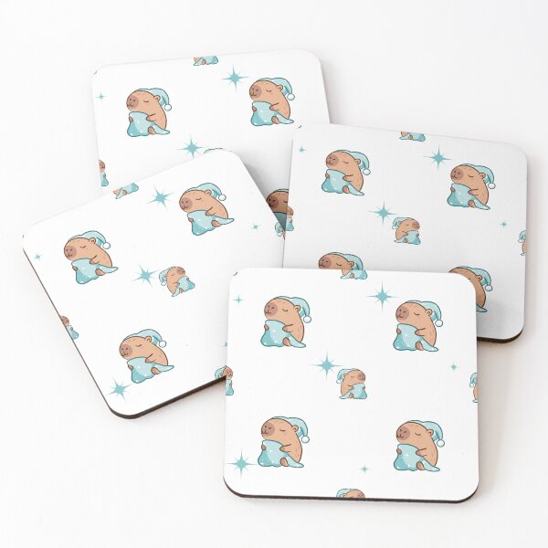 Item preview, Cute Sleepy Capybara Seamless Pattern - Kawaii Animal Aesthetic designed and sold by LYAN-STORE.