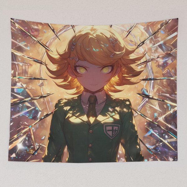 Item preview, Chihiro Fujisaki Danganronpa Radiant Anime Girl Waifu Light With Golden Shattered Glow designed and sold by Spraykart.