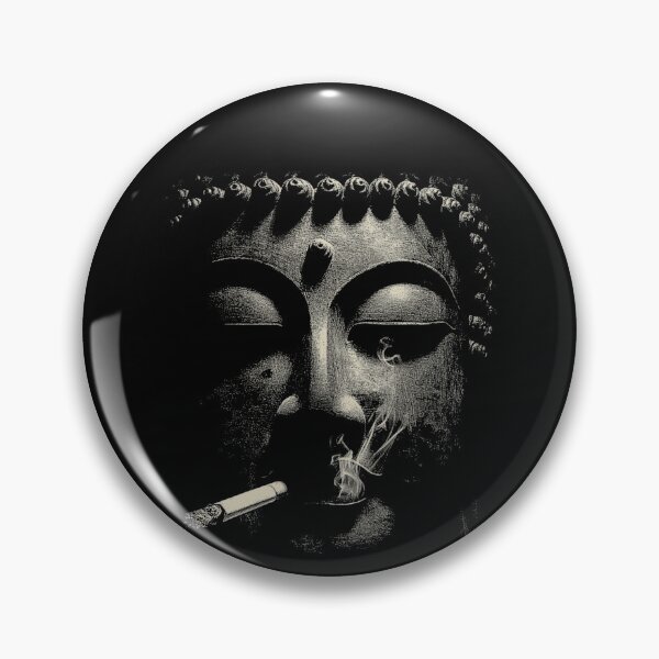 Item preview, Buddha Face Smoking Cigarette Low Key Art designed and sold by k3rstman1.