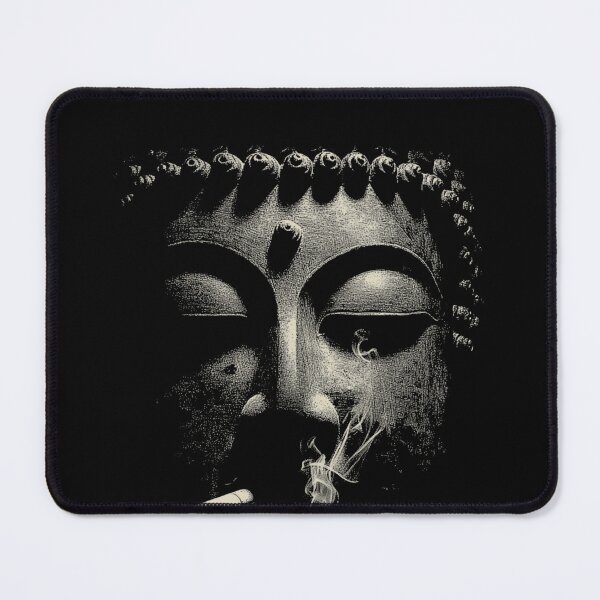 Item preview, Buddha Face Smoking Cigarette Low Key Art designed and sold by k3rstman1.