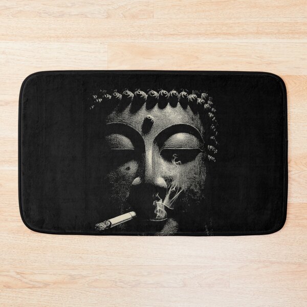 Item preview, Buddha Face Smoking Cigarette Low Key Art designed and sold by k3rstman1.