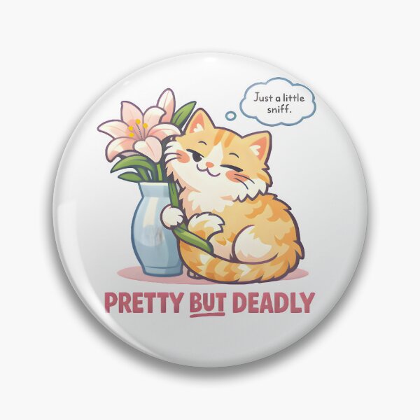 Item preview, Pretty But Deadly – Cat & Lilies Funny Veterinary Inside Joke Design designed and sold by Bettybee00.
