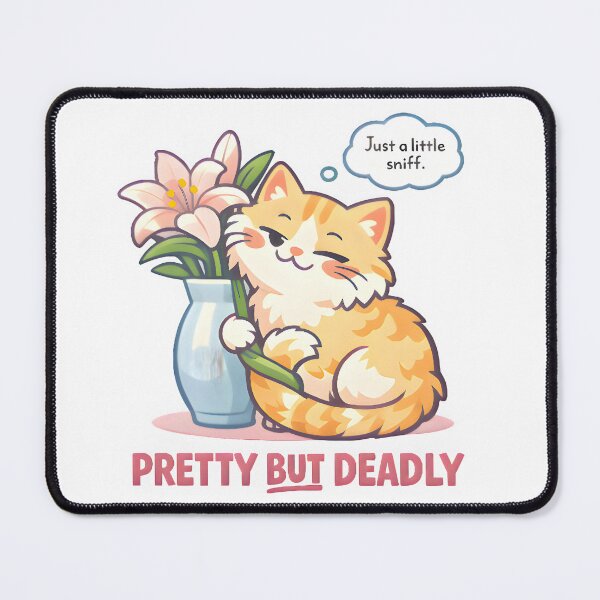 Item preview, Pretty But Deadly – Cat & Lilies Funny Veterinary Inside Joke Design designed and sold by Bettybee00.