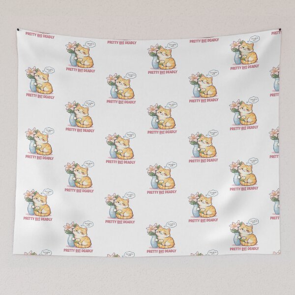 Item preview, Pretty But Deadly – Cat & Lilies Funny Veterinary Inside Joke Design designed and sold by Bettybee00.