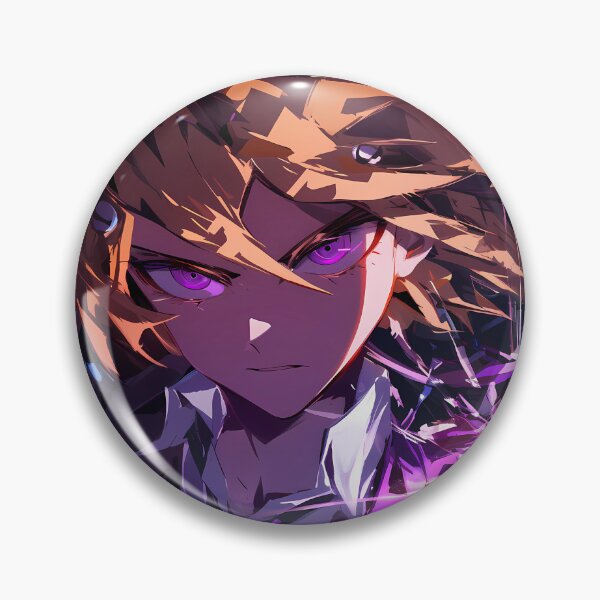 Item preview, Byakuya Togami Danganronpa Sharp Anime Resolve With Glowing Violet Shattered Energy designed and sold by Spraykart.