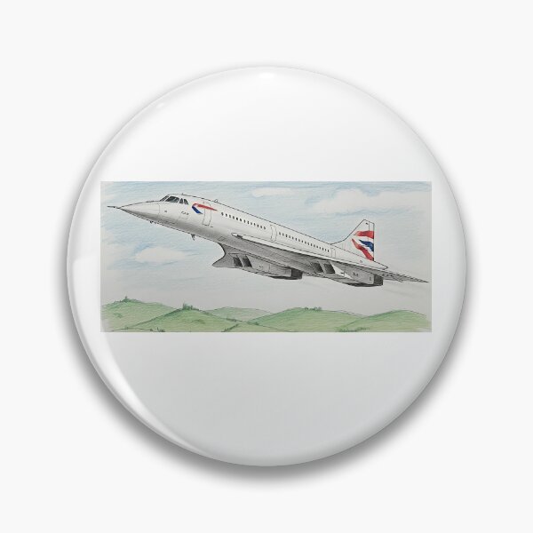 Item preview, Concorde Supersonic Jet – Colored Pencil Illustration designed and sold by Felixuss.