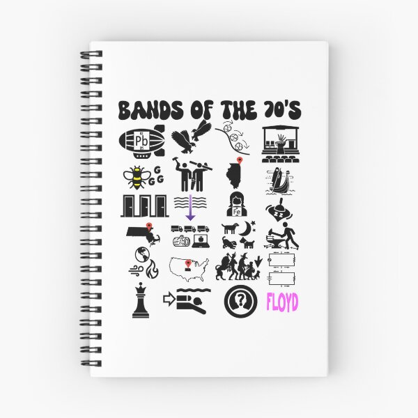 Item preview, Nerdy Iconic Rock Bands Of The 70S Black Text Floyd designed and sold by Akerue00.