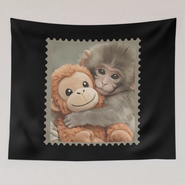 Item preview, Team Punch, Punch the monkey - Baby Monkey Holding Plush Toy, Monkey Punch, Punch Monkey designed and sold by MD-Over.