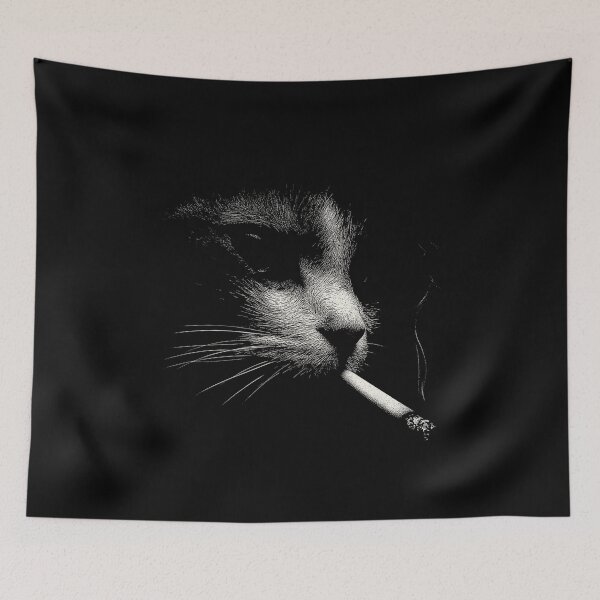 Item preview, Low Key Calico Cat Smoking Cigarette designed and sold by k3rstman1.