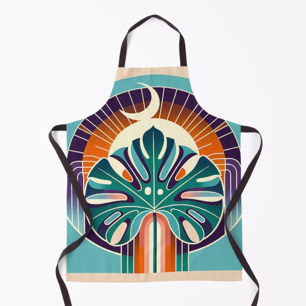 Item preview, Hoja de Monstera geométrica con luna creciente designed and sold by InkSmithery.