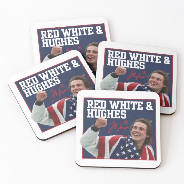 Item preview, Red, White & Hughes Jack Hughes USA Hockey Golden Goal 2026 designed and sold by Vonravenn.