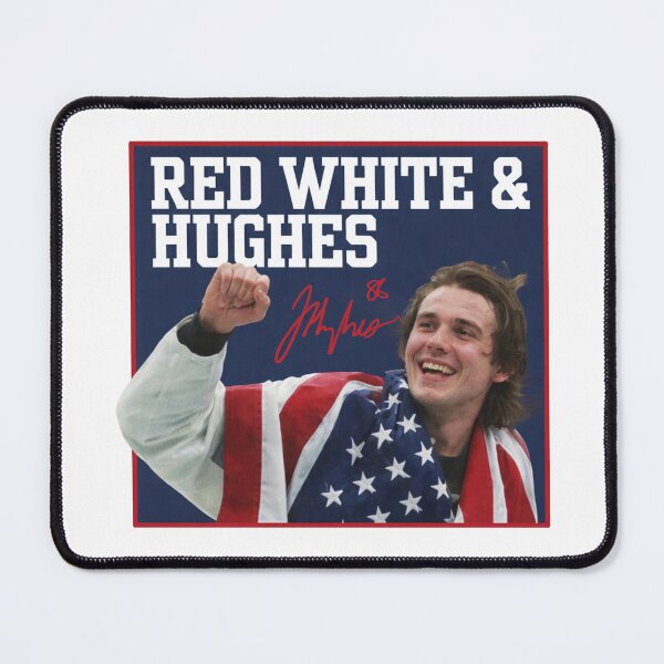 Item preview, Red, White & Hughes Jack Hughes USA Hockey Golden Goal 2026 designed and sold by Vonravenn.