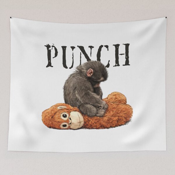 Item preview, Team Punch, Punch the monkey - Baby Monkey Holding Plush Toy, Monkey Punch, Punch Monkey designed and sold by MD-Over.