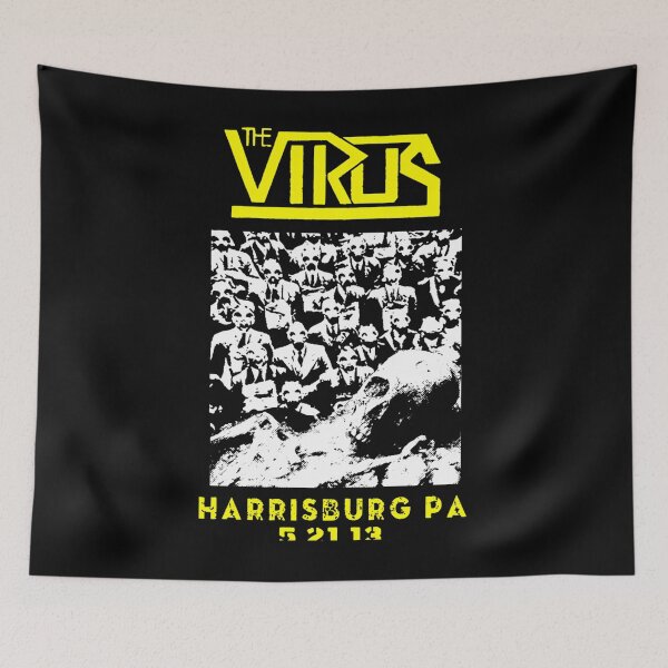 Item preview, Yellow Typography Experimental Metal The Virus Harrisburg PA 2112 designed and sold by Akerue00.