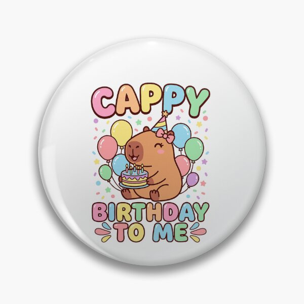 Item preview, Cappy Birthday Capybara Birthday to Me  designed and sold by ArleneRowe.