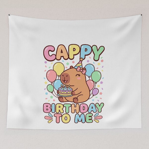 Item preview, Cappy Birthday Capybara Birthday to Me  designed and sold by ArleneRowe.