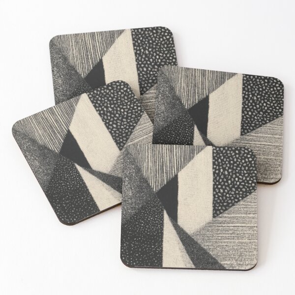 Item preview, Abstract geometry, black and white stripes, dots designed and sold by ArtHouseNiklas.