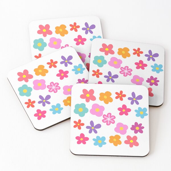 Item preview, Retro 70s Floral Pop – Colorful Indie Flower Pattern designed and sold by Unwrapfashion.