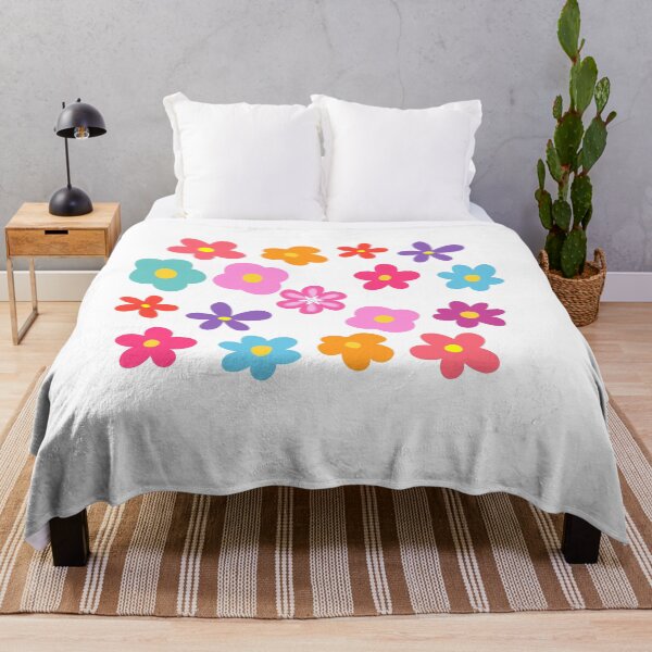 Item preview, Retro 70s Floral Pop – Colorful Indie Flower Pattern designed and sold by Unwrapfashion.