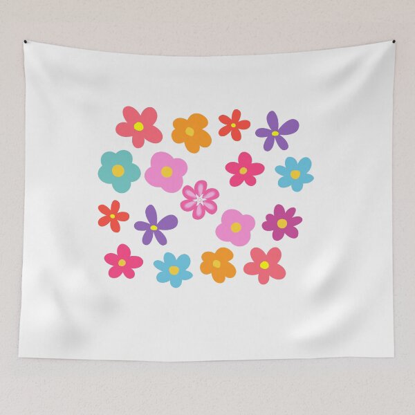 Item preview, Retro 70s Floral Pop – Colorful Indie Flower Pattern designed and sold by Unwrapfashion.