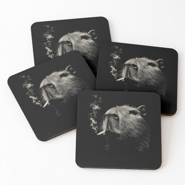 Item preview, Capybara Smoking Cigarette Low Key Portrait designed and sold by k3rstman1.