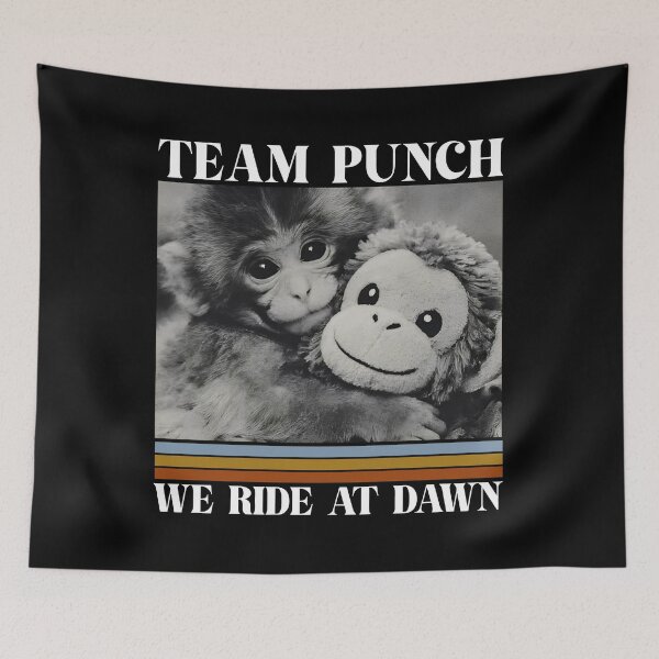 Item preview, Team Punch, Punch the monkey - Baby Monkey Holding Plush Toy, Monkey Punch, Punch Monkey designed and sold by MD-Over.