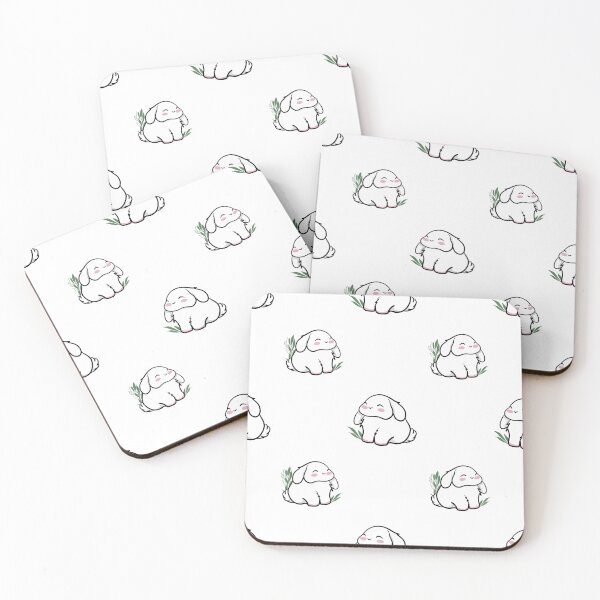 Item preview, Cute White Bunny Seamless Pattern - Kawaii Fluffy Rabbit Art designed and sold by LYAN-STORE.