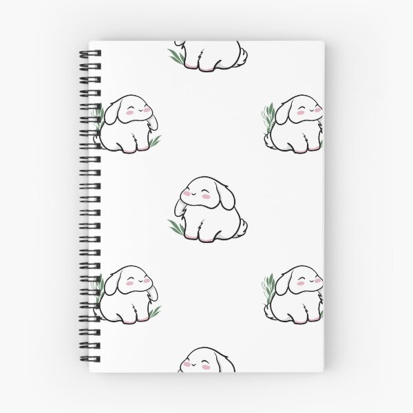 Item preview, Cute White Bunny Seamless Pattern - Kawaii Fluffy Rabbit Art designed and sold by LYAN-STORE.