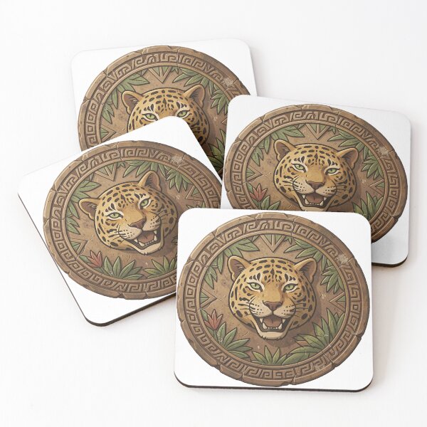 Item preview, Ancient Jungle Jaguar Emblem designed and sold by myforestfog.