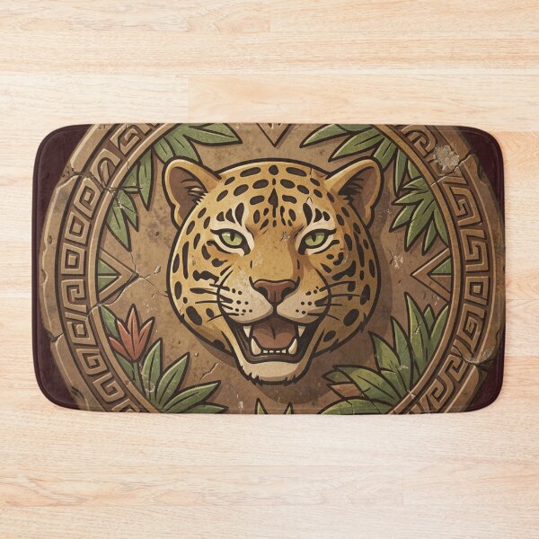 Item preview, Ancient Jungle Jaguar Emblem designed and sold by myforestfog.