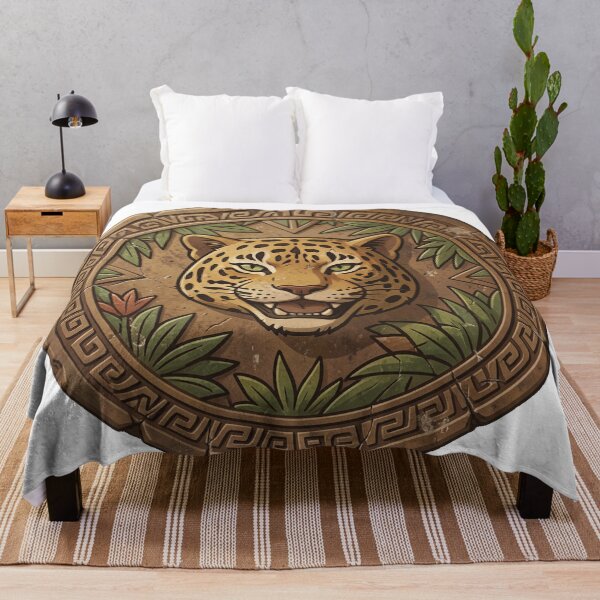 Item preview, Ancient Jungle Jaguar Emblem designed and sold by myforestfog.