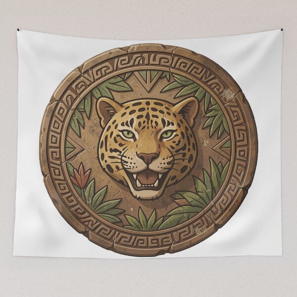 Item preview, Ancient Jungle Jaguar Emblem designed and sold by myforestfog.
