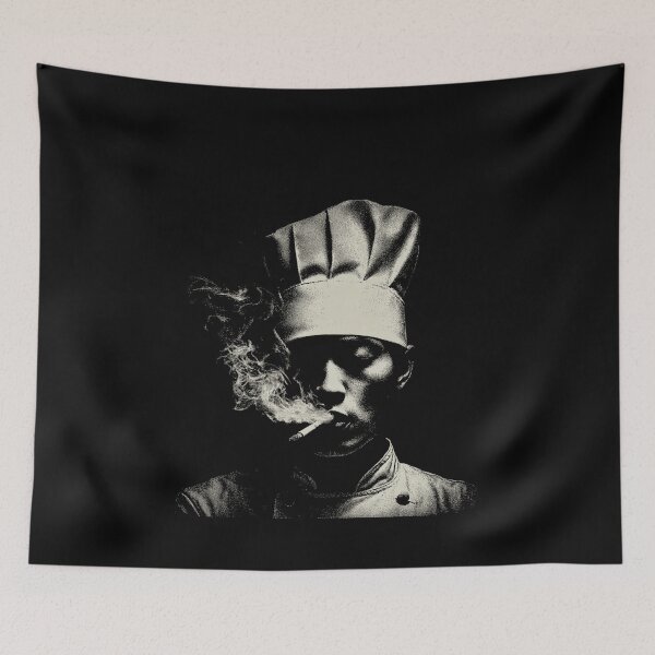 Item preview, Chef Smoking Cigarette Low Key Portrait designed and sold by k3rstman1.
