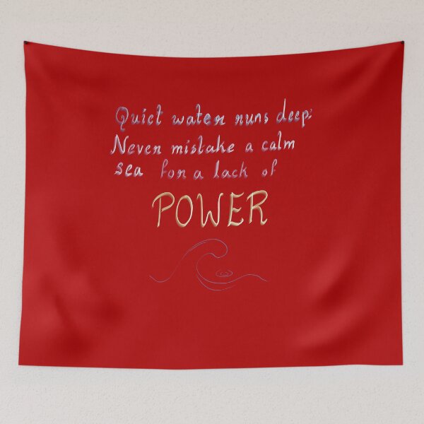 Item preview, Artistic Calligraphy Quote with Ocean Wave Imagery designed and sold by Senorona.