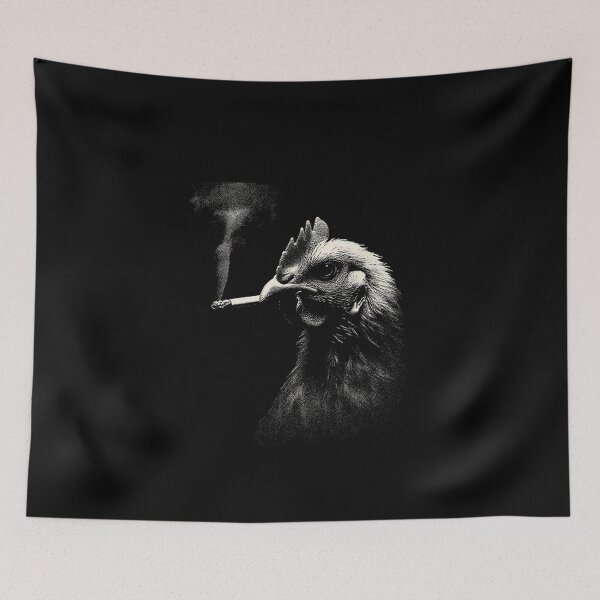 Item preview, Smoking Chicken Low Key Stipple Art designed and sold by k3rstman1.