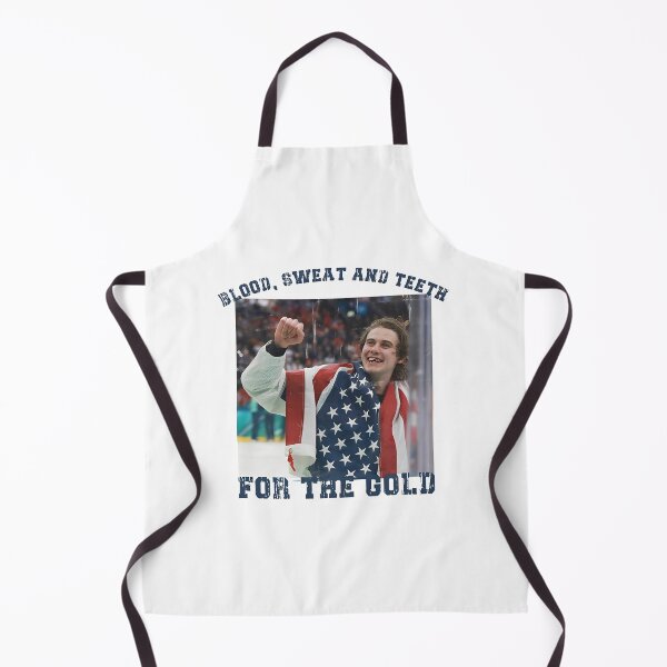 Item preview, Jack Hughes Bloody, Blood Sweat and Teeth for the Gold USA Hockey, Olympic Golden Goal, Jack Hughes Usa Gold Hockey designed and sold by CLOUDYMOODS.
