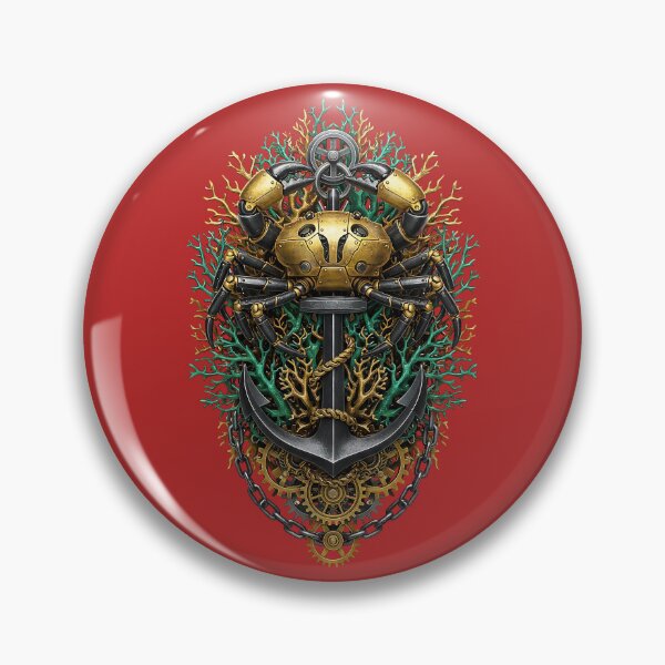 Item preview, Clockwork Sentinel — Steampunk Crab Anchor Crest designed and sold by The Visual Syllabus.