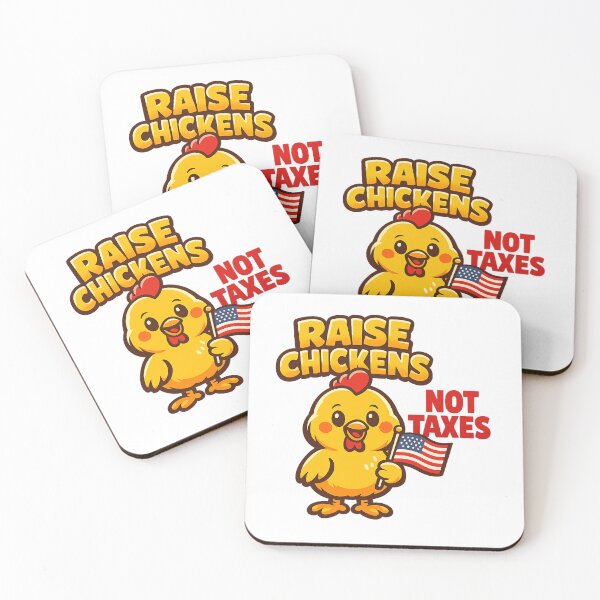 Item preview, Raise Chickens Not Taxes Funny Patriotic Farm designed and sold by Pawsome Quotes.