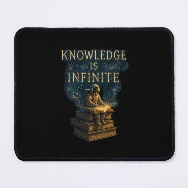 Item preview, Knowledge Is Infinite - Astronaut on Floating Books in Space designed and sold by MKreative Studio.