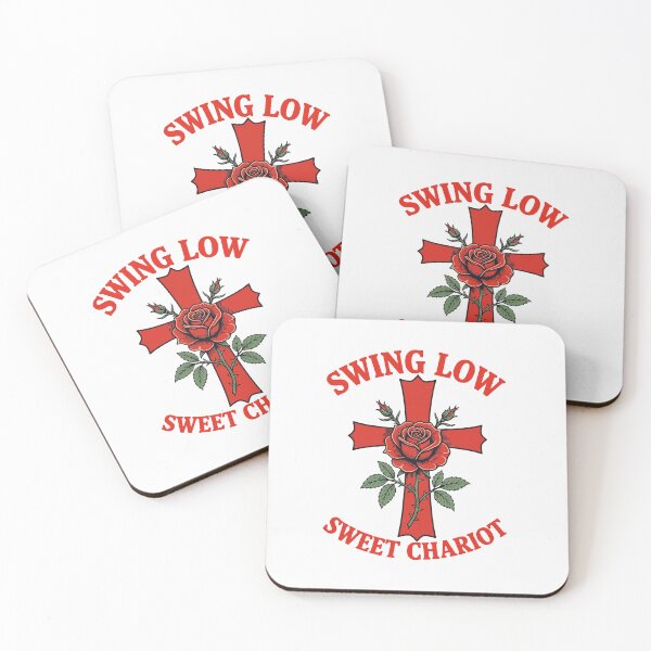 Item preview, Swing Low Sweet Chariot Rose & Cross Motif designed and sold by taiche.