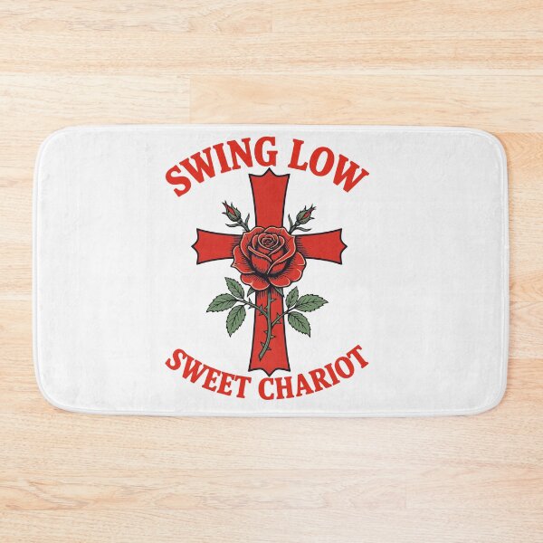 Item preview, Swing Low Sweet Chariot Rose & Cross Motif designed and sold by taiche.