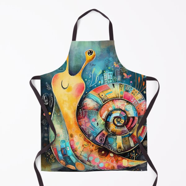 Item preview, Colorful fantasy snail with a detailed patchwork house designed and sold by WhimsyArt ○ byGTL.