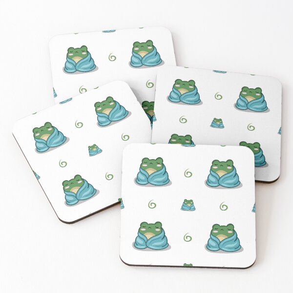 Item preview, Cozy Froggy Blanket Seamless Pattern - Kawaii Sleepy Frog Art designed and sold by LYAN-STORE.