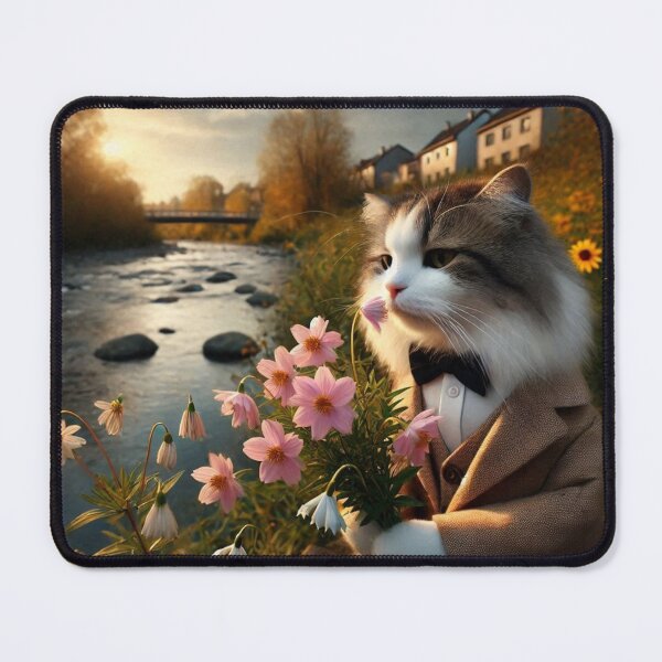 Item preview, Romantic Cat – Sunset Bouquet designed and sold by Dogandesighn.