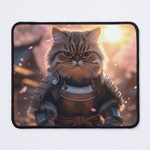 Item preview, Epic Samurai Tabby Cat Protecting Mice in Ancient Japan designed and sold by Jaani-T.