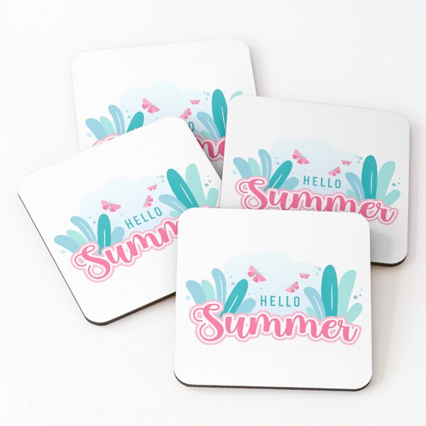 Item preview, Hello Summer lettering and pink butterflies designed and sold by CHERRY--SHOP.